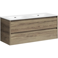 Тумба под раковину SANCOS Libra 1190х450х500, c двумя ящиками, дуб чарльстон, арт. LB120-2ECH