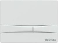 Кнопка смыва Berges Novum F4 040054 для инсталляции, АБС-пластик, Soft Touch белая глянцевая