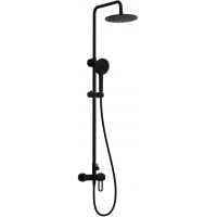 Душевая система Wonzon & Woghand WW-B2166-A-MB 224 мм, со смесителем, черный матовый