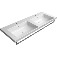 Раковина GSI Norm 8627111 подвесная, 125x50 см, цвет Bianco lucido