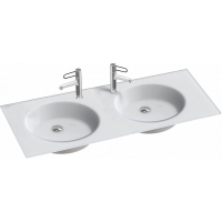 Раковина 120,6x51,5 см Jacob Delafon Odeon Rive Gauche EB2565-DE1 двойная, цвет белый
