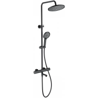 Душевая система Wonzon & Woghand WW-B3069-MB 255 мм, с термостатом, черный матовый