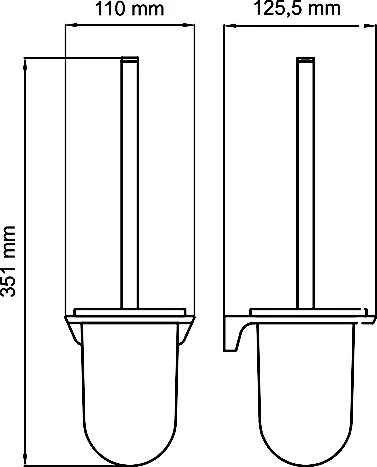Ёршик для унитаза WasserKRAFT Elbе K-7227 черный матовый