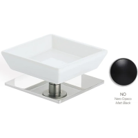 Мыльница Stil Haus Urania 616(23-BI) настольная, черный матовый/белый