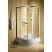 Душевой уголок Radaway Classic A 90×90×170 профиль белый, стекло графитовое