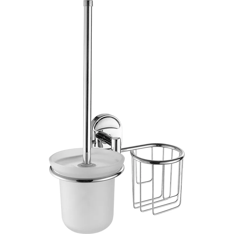 Ёршик для унитаза Fashun A1910-1 с держателем освежителя воздуха, хром