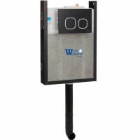 Смывной бачок WeltWasser WW INS AMBERG 404 BL для унитаза, черная кнопка в комплекте