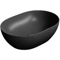 Раковина GSI Pura 886026 накладная, 50x35 см, Ardesia opaco (черный матовый)