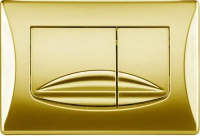 Кнопка смыва для инсталляции OLI River Dual 638508 для унитаза, пластик, цвет глянцевое золото