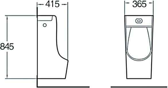 писсуар настенный santiline sl-6003, функция электронного смыва, цвет белый