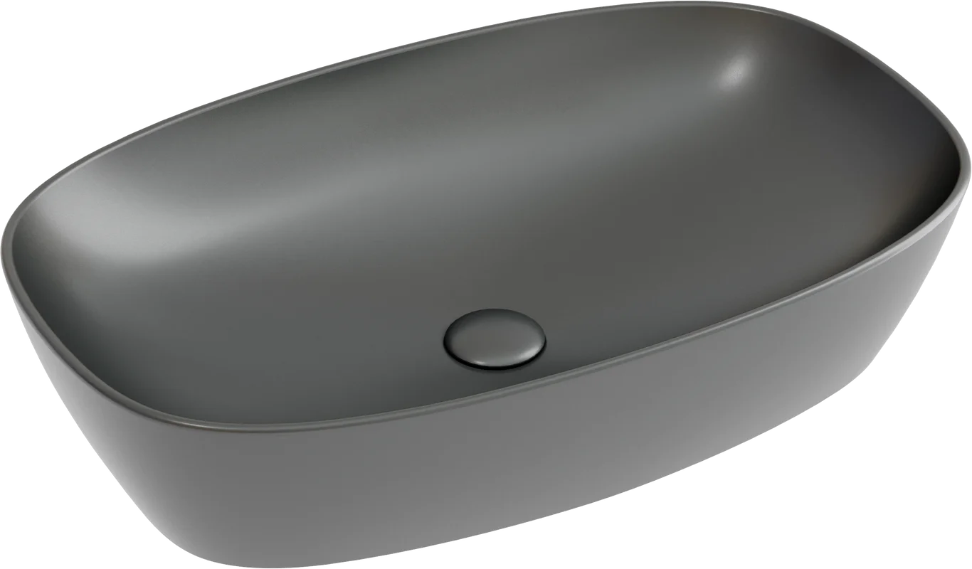 Раковина Ceramicanova Element CN6049MDH накладная, 60x38 см, темный антрацит матовый