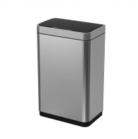 Мусорное ведро Weltwasser WW Vegas MT 12L сенсорное, хром матовый/черный