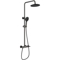 Душевая система Wonzon & Woghand Muse Corno WW-A30653-BGG 224 мм, со смесителем, темный графит матовый