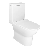 Унитаз компакт Azario Mons AZ-76004 напольный, безободковый, с бачком и сиденьем микролифт, 65х38х79 см, белый