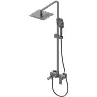 Душевая система Wonzon & Woghand Cube 2.0 WW-88047068-BGM 300 мм, со смесителем, темный графит матовый