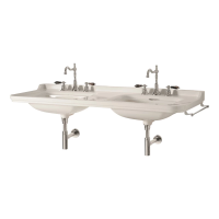 Раковина Kerasan Waldorf 150 4143K1bi/cr*3 двойная Белая