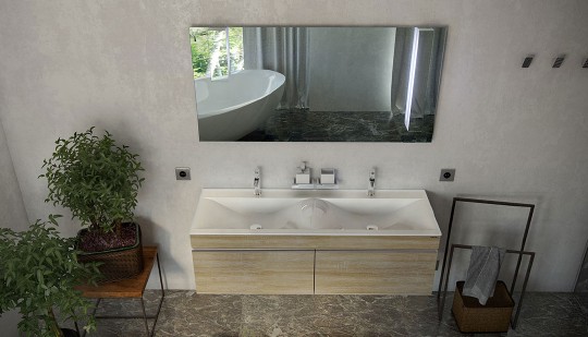 тумба под раковину velvex pulsus 140 tppul.140-25 лен, дуб сонома