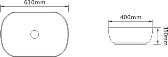 раковина 61x40 см santiline sl-1091
