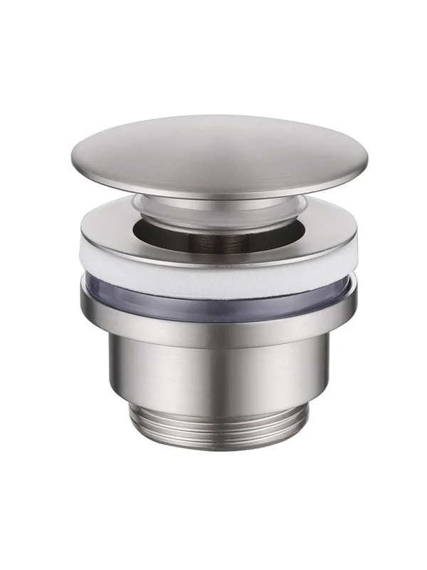 Донный клапан Abber AF0011SP для раковины, универсальный, клик клак, сатин