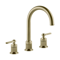 Смеситель Gessi Venti20 65015#727 для раковины, на 3 отв., высота излива 16.8 см, с донным клапаном, цвет Brushed Brass PVD
