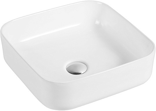 Раковина Aquanet City-1 00211280 накладная, без перелива, 38.5x38.5 см, белая