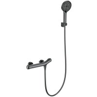 Термостат для душа Wonzon & Woghand WW-B2057-A-BGG с душевым гарнитуром, темный графит матовый