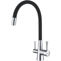 Смеситель для кухни Lemark Comfort LM3075C Хром Черный