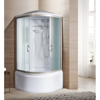 Душевая кабина River Rein 90x90x46 МТ 10000000199 профиль Матовый хром задняя стенка Белая