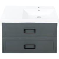 Тумба серо-зеленый матовый 87,6 см La Fenice Cubo Twin FNC-01-CUB-G-90-2