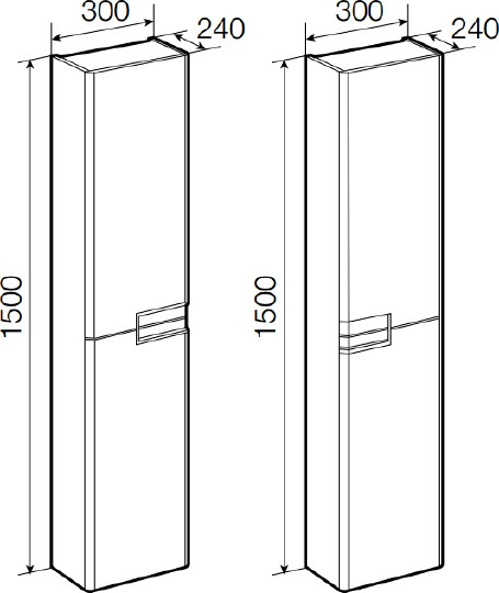 шкаф-пенал roca victoria nord ice edition zru9302729 белый