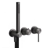 Смеситель Gessi Gessi316 54039#707 встраиваемый, внешние части, цвет шлифованное Black Metal PVD