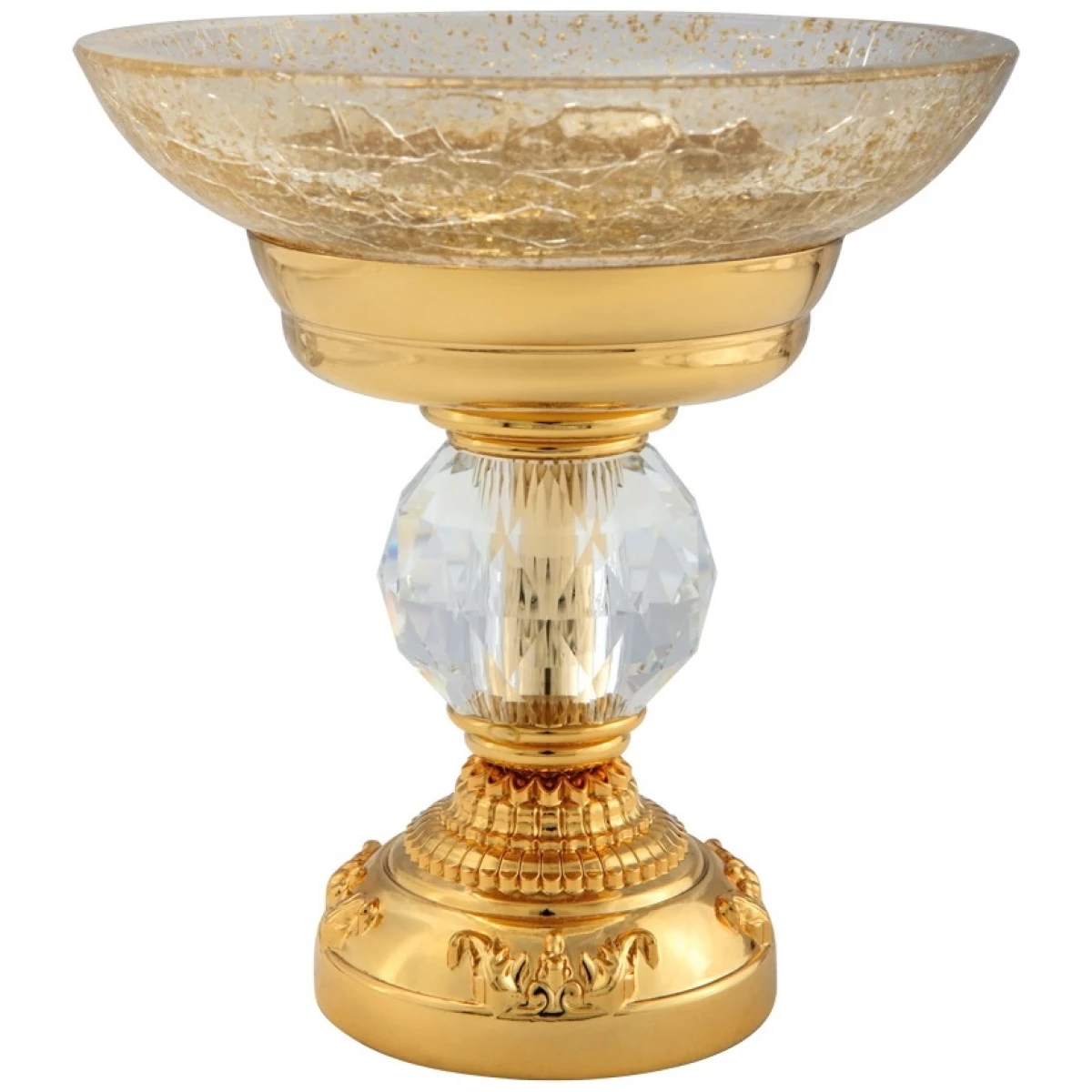 Мыльница Migliore Cristalia 16823 цвет золото с кристаллом Swarovski