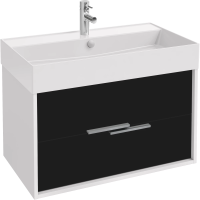 Тумба белый глянец/черный матовый 79,9 см Jacob Delafon Vivienne EB1667-J5-J53