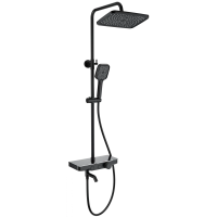 Душевая система Wonzon & Woghand WW-B3099-A-MB 300x200 мм, с термостатом, черный матовый