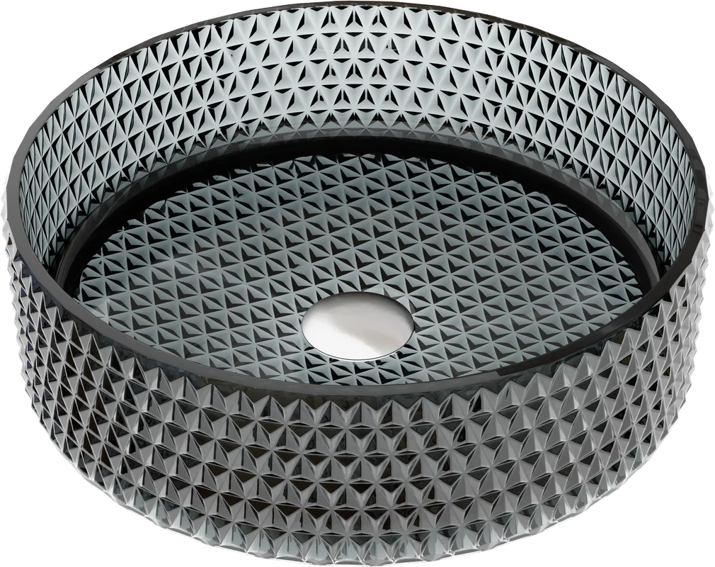 Раковина Ceramicanova Cristal CN6060 накладная, Ø36 см, черная