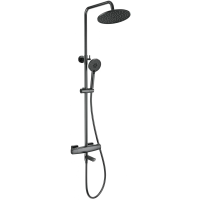 Душевая система Wonzon & Woghand Neo WW-B3035-A3-BGG 230 мм, с термостатом, темный графит матовый