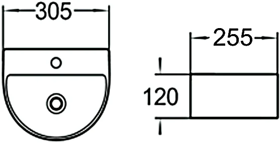 раковина 30,5x25,5 см santiline sl-2007
