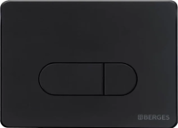 Кнопка смыва Berges Novum D5 040035 для инсталляции, АБС-пластик, черный матовый