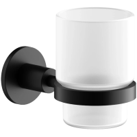Стакан для зубных щеток Sancos Base SC9030MB настенный, черный матовый