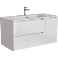 Тумба с раковиной Iddis Edifice 100 подвесная белая EDI10W1i95K