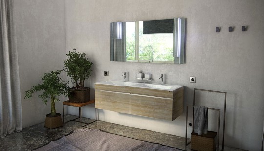 тумба под раковину velvex pulsus 140 tppul.140-25 лен, дуб сонома