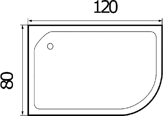 душевой поддон wemor 120×80x24 l 10000002120 белый