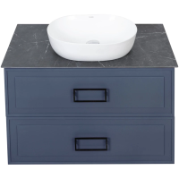 Тумба синий матовый 97,6 см La Fenice Cubo Twin FNC-01-CUB-BG-100-2