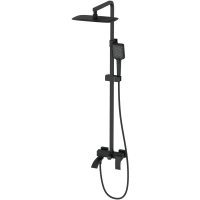 Душевая система Wonzon & Woghand Fit WW-88739009-MB 300x200 мм, со смесителем, черный матовый