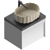 Тумба 59,3 см Kerama Marazzi Modula MOD.60.1+1\WHT белый глянец 