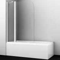 Шторка на ванну WasserKRAFT Leine 110 35P02-110W профиль белый, стекло прозрачное