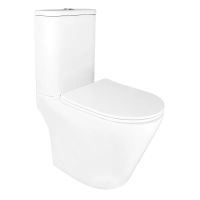 Унитаз компакт Azario Berton AZ-6093 напольный, безободковый, слив "Торнадо", с бачком и сиденьем микролифт, 61.5х38.5х80.5 см, белый