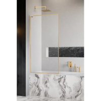 Шторка на ванну Radaway Modo F SL Gold PNJ II 50 Left 10406050-09-01L профиль золото, стеклой, стекло прозрачное