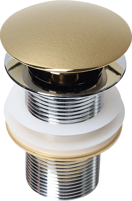 Донный клапан Melana MLN-330304G для раковины, без перелива, золото