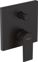 Смеситель Hansgrohe Vernis Shape 71468670 для ванны и душа, 2 потребителя, черный матовый